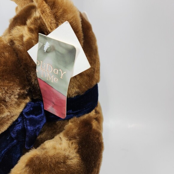 Vintage Dan Dee Christmas Reindeer Moose Plush Toy 15 in. with Tags Scarf - Picture 4 of 9